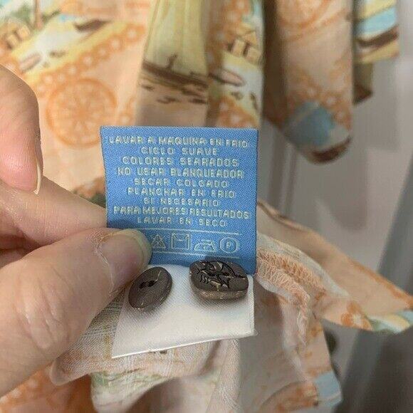 Bermuda Bay Large Silk Shirt Hawaiian Camp Collar Short Sleeve Button Up Men’s - Picture 5 of 6